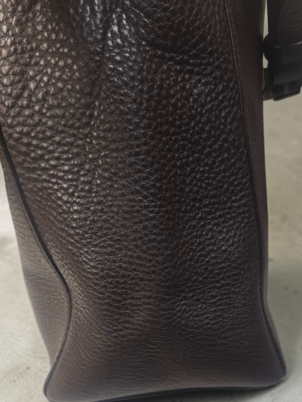 Via Spiga Leather Chocolste Brown Tote Shoulder Bag Purse - Picture 10 of 11
